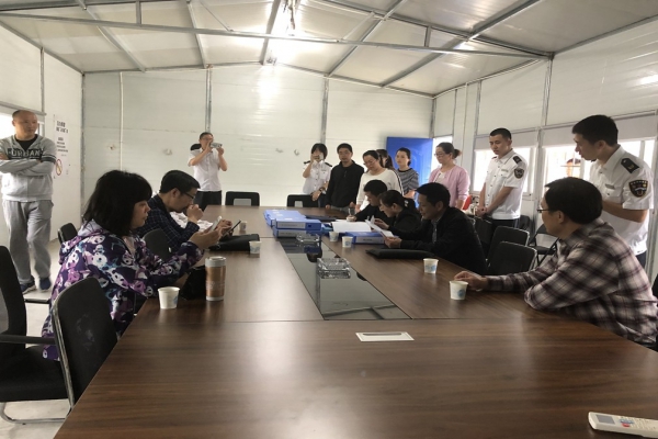 浙江省“無欠薪”創建驗收組來我公司項目部檢查